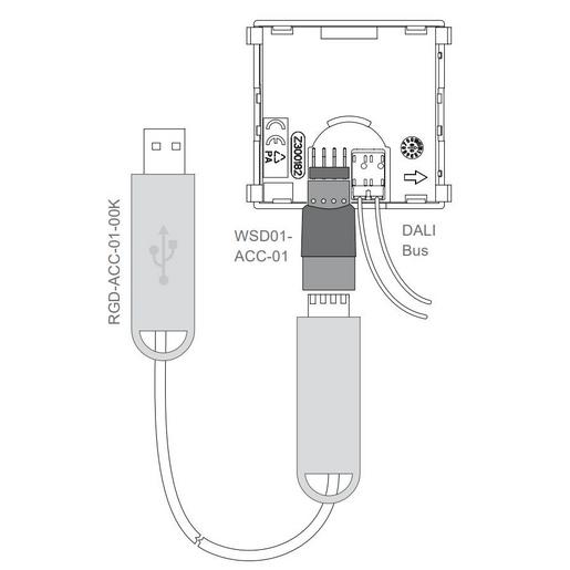 1St. Eldat Inbetriebnahmekabel RGD-ACC-01-00K DALI-Gateway 3m inkl.SoftwareCD