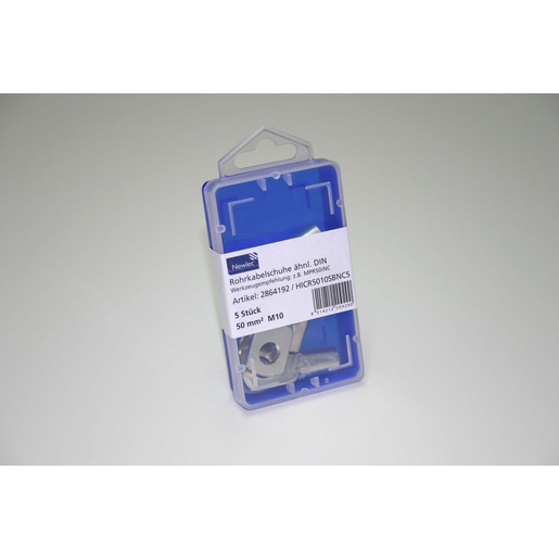 1Pk = 5 Stück Rohrkabelschuh 50 mm² M10 verzinnt