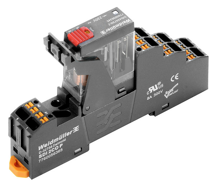 10St. WEIDMÜLLER DRIKITP 24VAC 2CO LD Relaiskoppler, 24 V AC, LED rot 10St. Weidmüller DRIKITP 24VAC 2CO LD Relaiskoppler, 24 V AC, LED rot