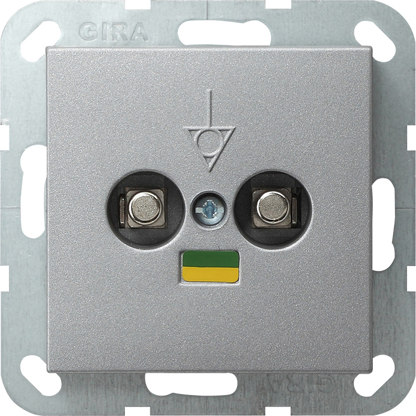 1St. Gira 040526 Potenzialausgleich-Dose 2f System 55 F Alu