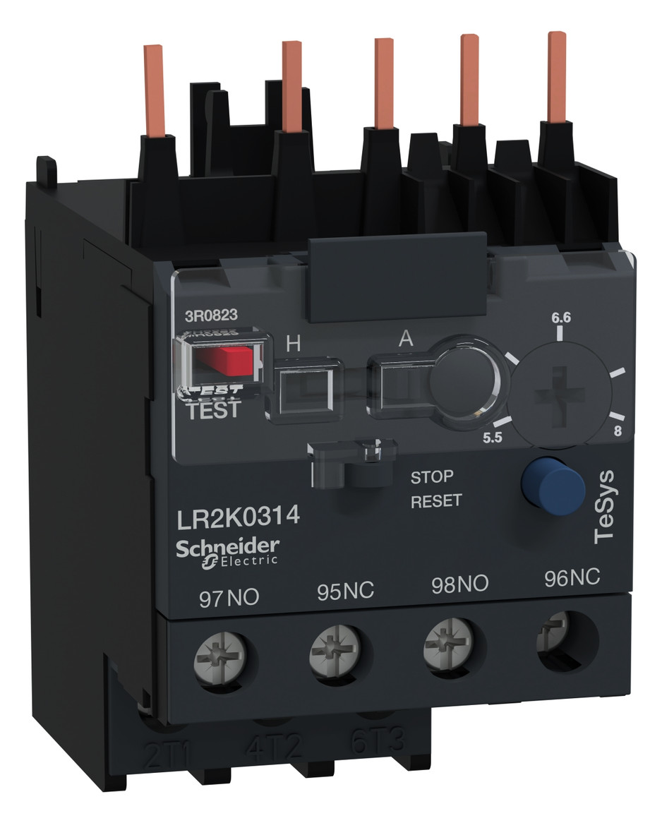 1St. Schneider Electric LR2K0314 Motorschutzrelais, 5,5-8A, 1S+1Ö, Klasse 10A