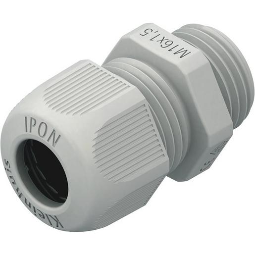 1St. Kabelverschraubung 50mm vollmetrisch, lichtgrau, 13mm Gewindelänge, für Kabeldurchmesser 27-35mm