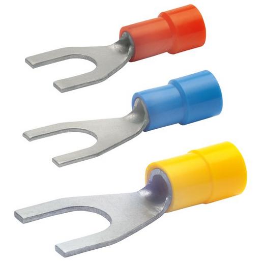 100St. Klauke 650C8 Quetschkabelschuh isoliert, M8, DIN 4623