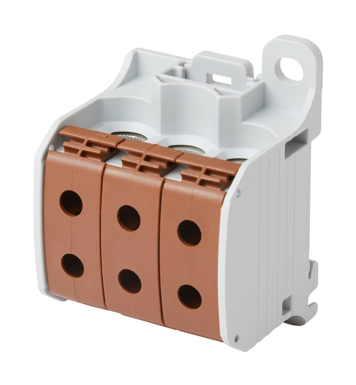 3St. F-Tronic RKA50-1-6br Reihenklemme 50mm², 1polig, 6 Anschlüsse, braun, CU/AL, RKA50-1-6br 7730066