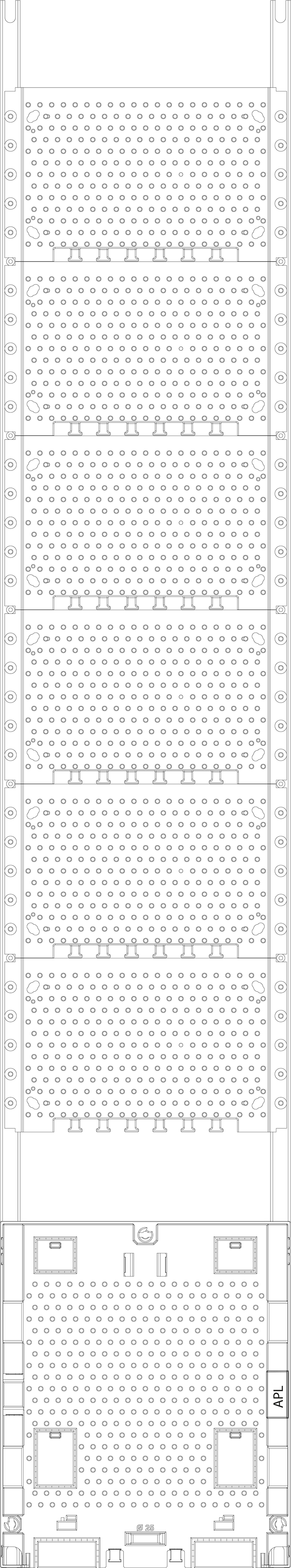 1St. F-Tronic KX9APZ Kommunikationsfeld KX9APZ, 1-feldrig, H=1350mm, APZ-Platz, inkl. APL-Set 7143663