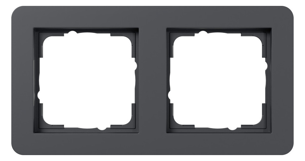 1St. Gira 0212152 Abdeckrahmen 2f Gira E1 Anthrazit