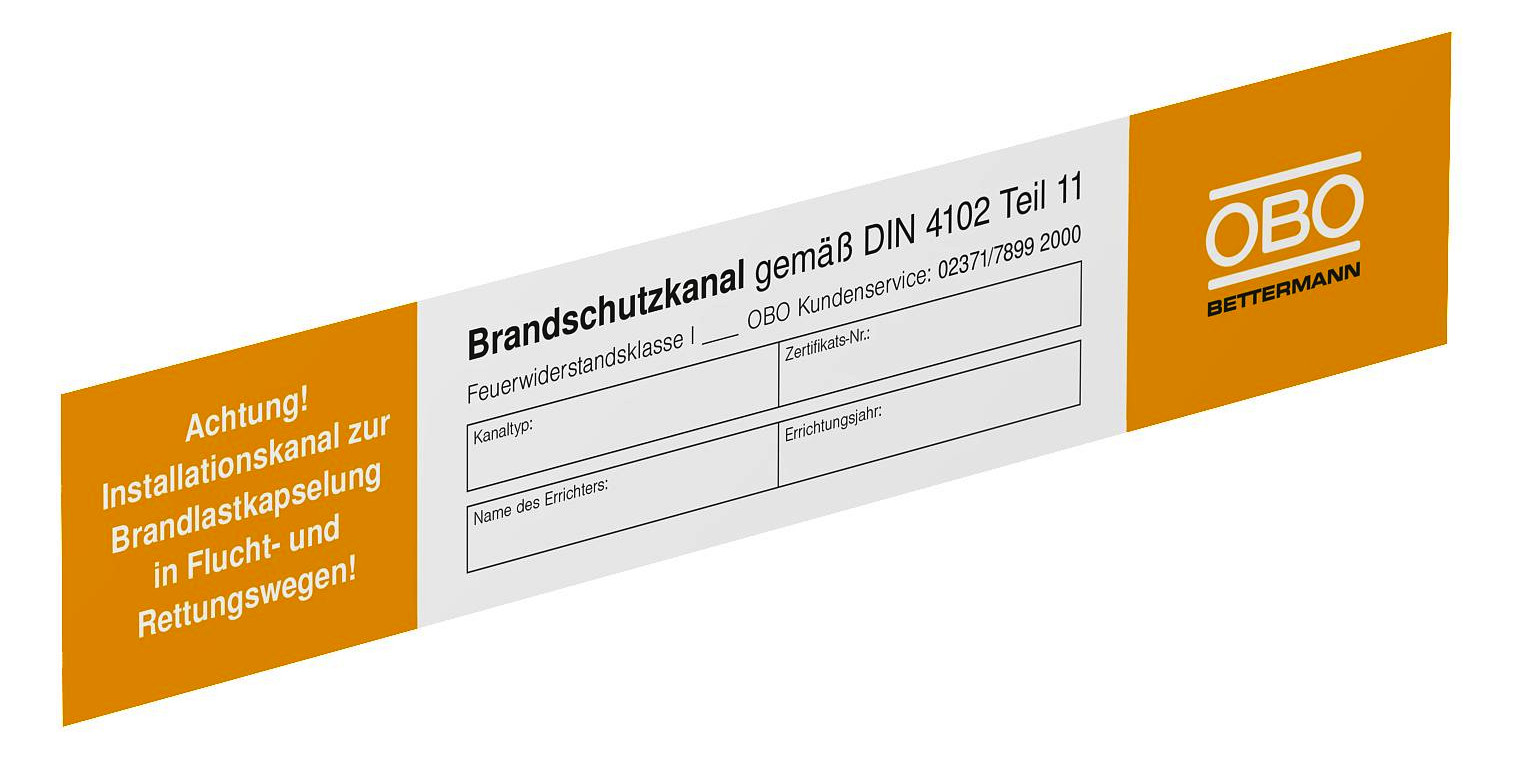 1St. OBO Bettermann KS-K DE Kennzeichnungsschild für Kanalsysteme