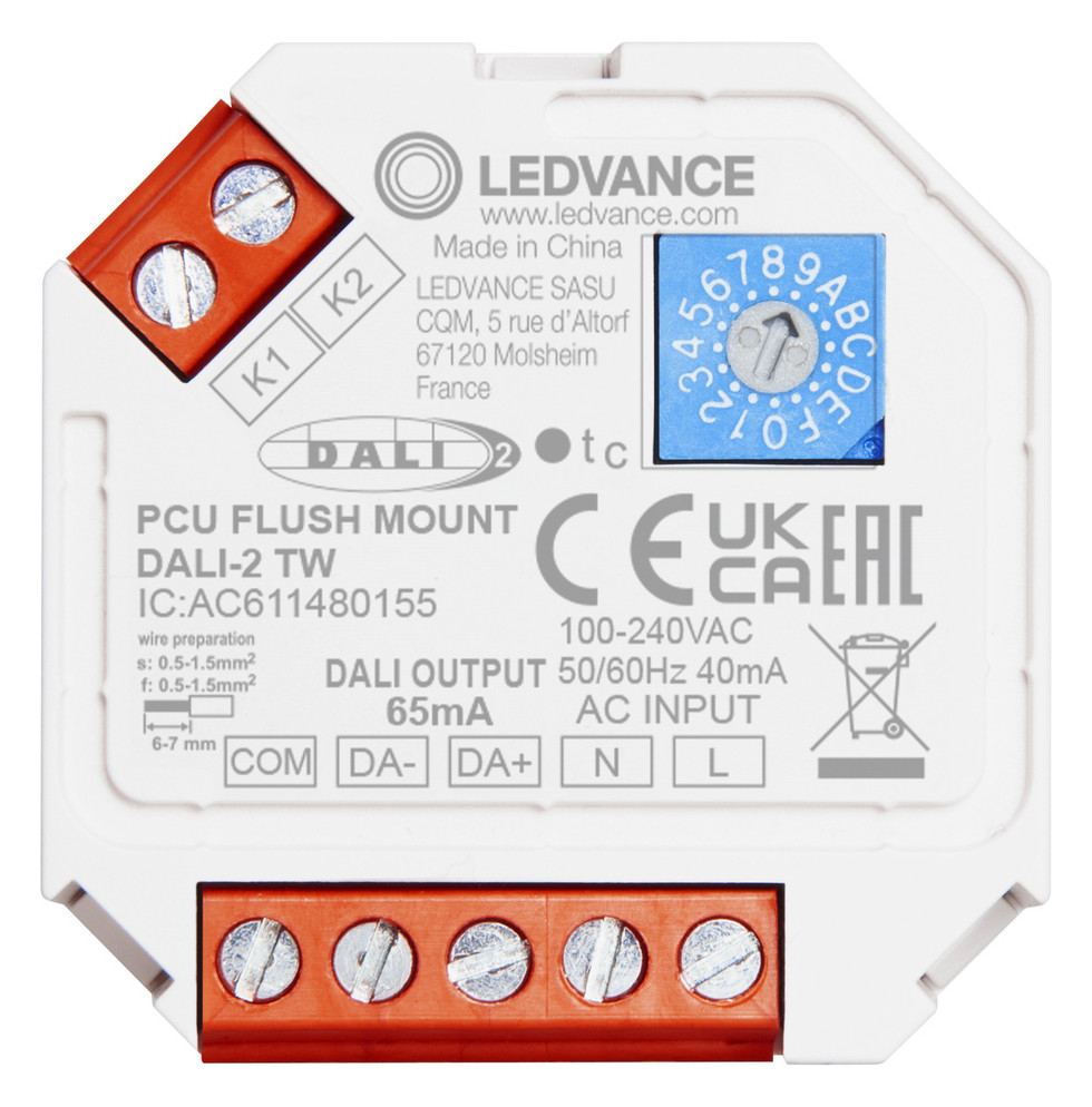 1St. Ledvance PCU Flush Mount DALI-2 TW