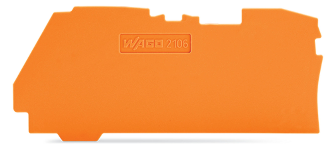 100St. Wago 2106-1292 Abschluss- und Zwischenplatte 1 mm dick