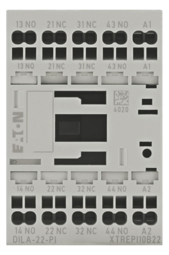1St. Eaton DILA-22(230V50HZ,240V60HZ)-PI, Hilfsschütz, 230 V 50 Hz, 240 V 60 Hz, 2 S, 2 Ö, Push-in-Klemmen, Wechselstrombetätigung