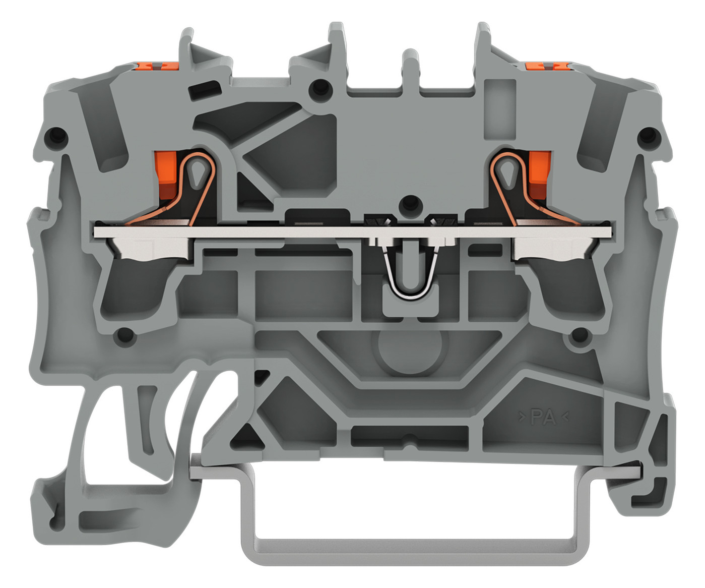 100St. Wago 2202-1201 2-Leiter-Durchgangsklemme mit Drücker 2