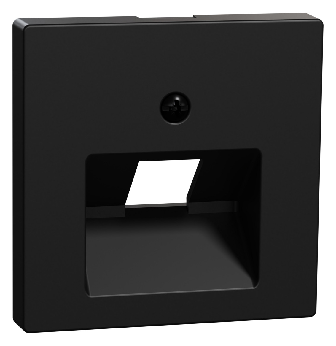 1St. Merten MEG4521-0403 Zentralplatte für UAE-Einsatz, 1fach, schwarz matt, System M Ocean Plastic