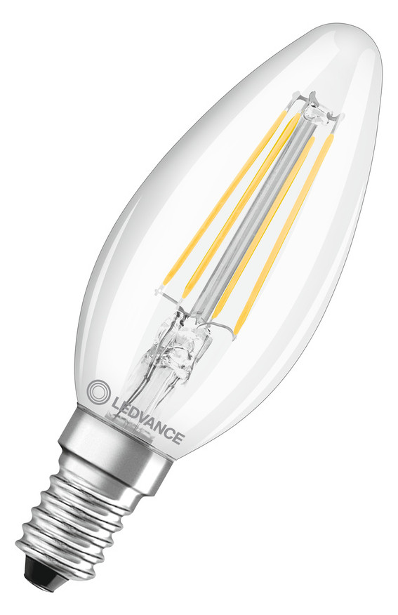 1St. Ledvance LED CLASSIC B DIM CRI97 S 4.2W 927 FIL CL E14 470lm 2700K LED-Minikerze