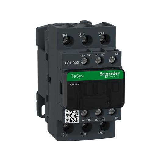 1St. Schneider Electric LC1D25P7 Leistungsschütz LC1D 3p, +1S+1Ö, 11 kW, 25 A, 400 V AC3, Spule 230 V AC