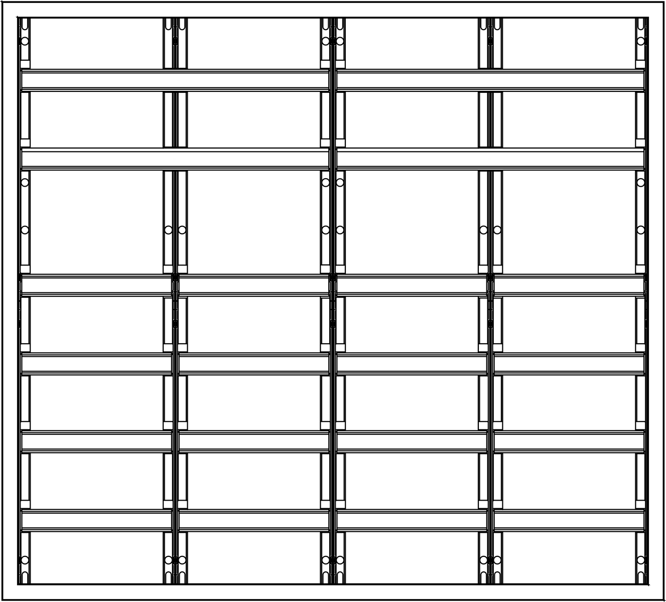 1St. F-Tronic FV4-6-RK AP Feldverteiler FV4-6-RK, 4-feldrig, 6r, Reihenklemmen, 950x1050x165mm 7110712