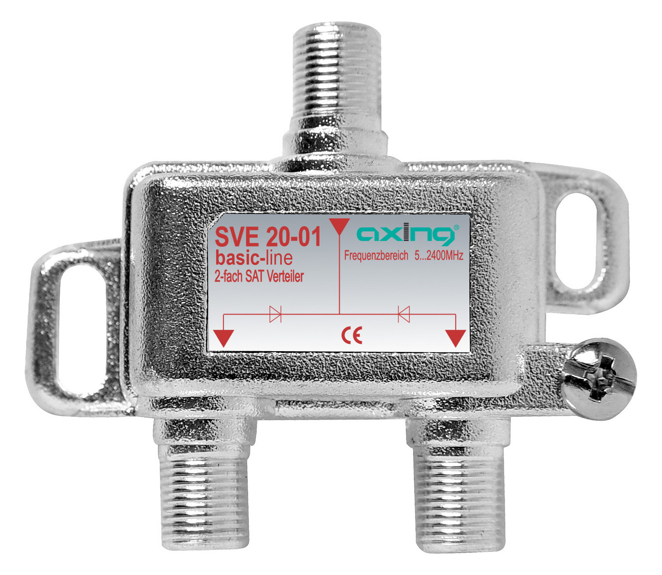 1St. Axing SVE2001 2fach SAT-Verteiler 5...2400 MHz 1St. Axing SVE2001 2fach SAT-Verteiler 5...2400 MHz...