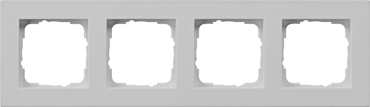 1St. Gira 0214375 Abdeckrahmen 4f flach Gira E2 Grau m