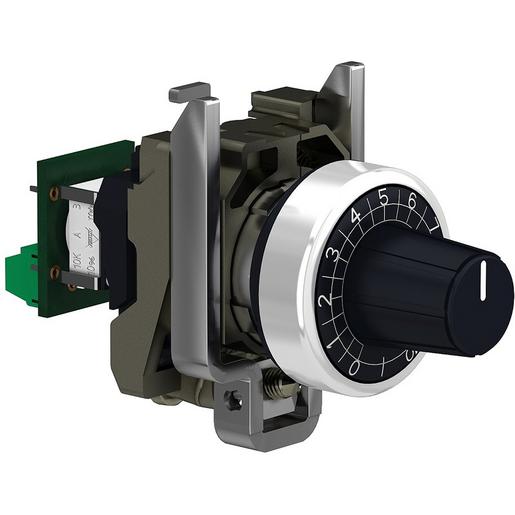 1St. Schneider Electric XB4BD912R10K Potentiometer Metall Komplettgerät mit integr. Widerstand 10KOhm