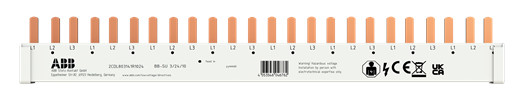 1St. ABB BB-SU 3/24/10 Phasenschiene 3-phasig, 10mm², 24 PINs für S200C 2CDL803141R1024