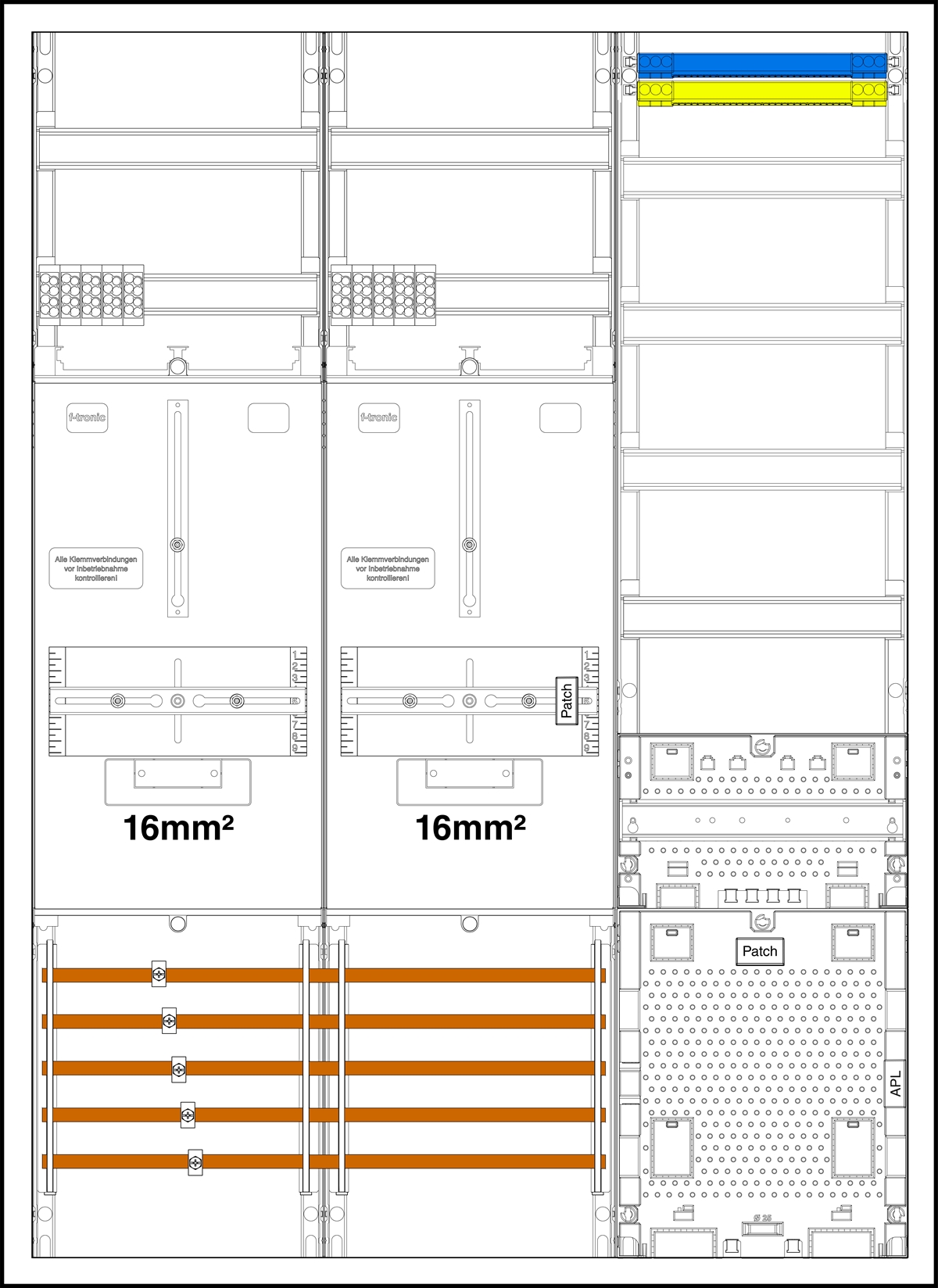1St. F-Tronic 3HZ732APZRFZ-16 3HZ732APZRFZ-16, 2 ZP 16mm², 1 VAPZRFZ inkl. APL,2 PPV, 1 PL150 7190606