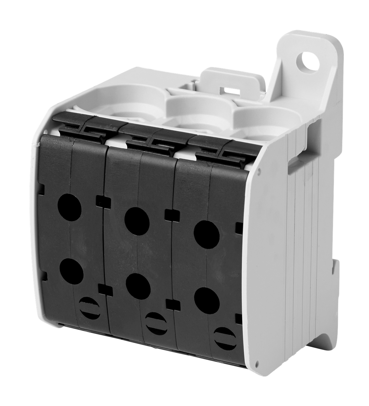 1St. F-Tronic RKA95-1-6sw Reihenklemme 95mm², 1polig, 6 Anschlüsse, schwarz, CU/AL, RKA95-1-6sw 7730084