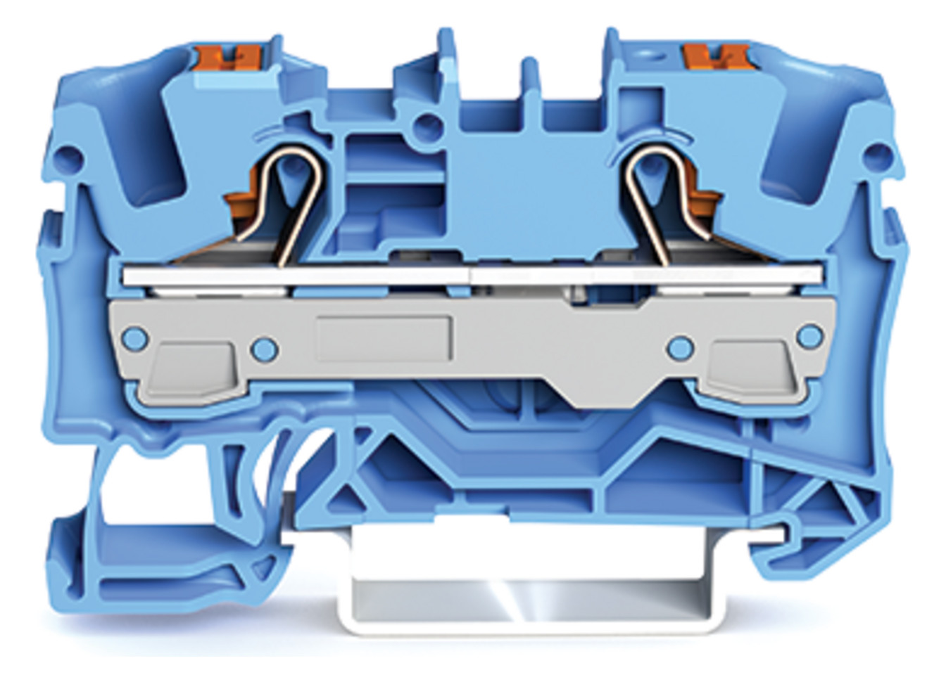 100St. Wago 2206-1204 2-Leiter-Durchgangsklemme mit Drücker