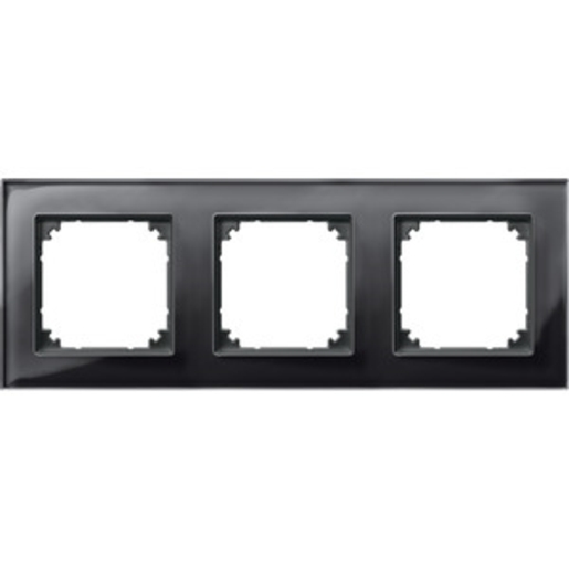 1St. Merten 489303 M-PLAN-Echtglasrahmen, 3fach, Onyxschwarz...