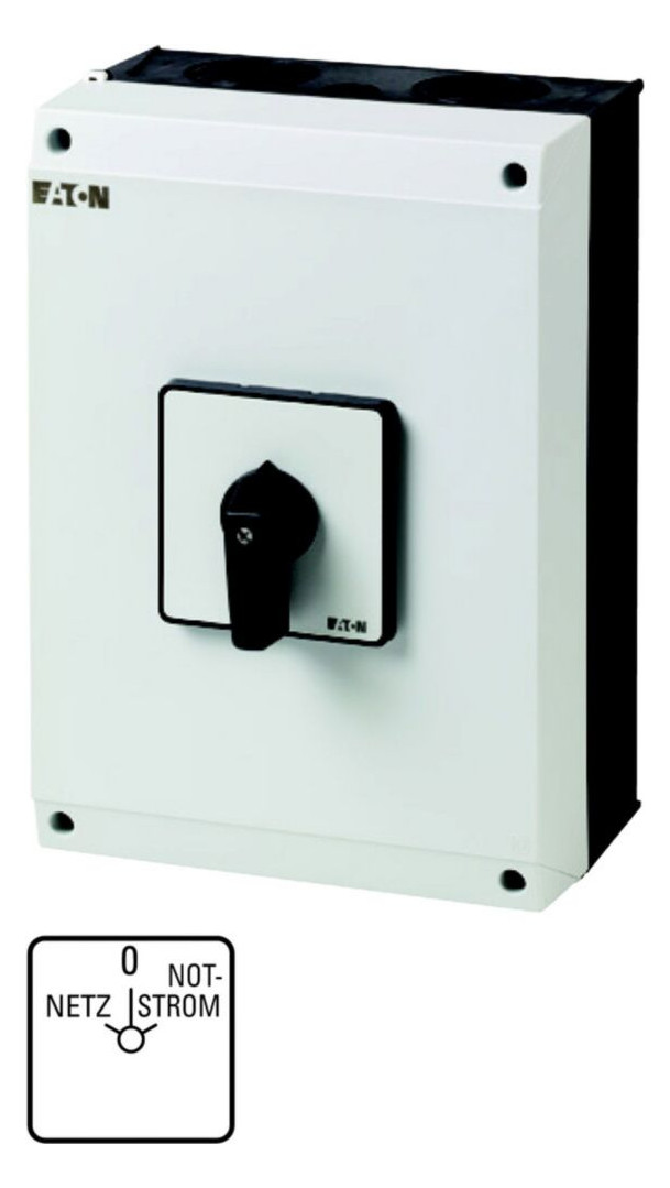 1St. Eaton 207214 Umschalter, T5, 100 A, Aufbau, 4 Baueinheit(en), Kontakte: 8, 60 , rastend, mit 0-Stellung, Netz-0-Not