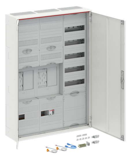 1St. Striebel & John BF17T11 Zählerfeld 7RE 1Z1R vorverdrahtet mit BKE-I Netzsystem TN-S 5-polig lichtgrau 2CPX054125R9999