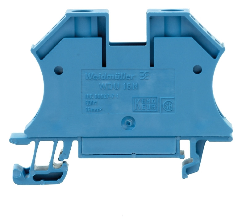 1St. Weidmüller WDU 16 N Blau Reihenklemme