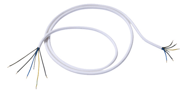 1St. Bachmann 119.272 Herdanschlussleitung 5G 2,5 mm² mit Adernhülsen, Weiss 3 m