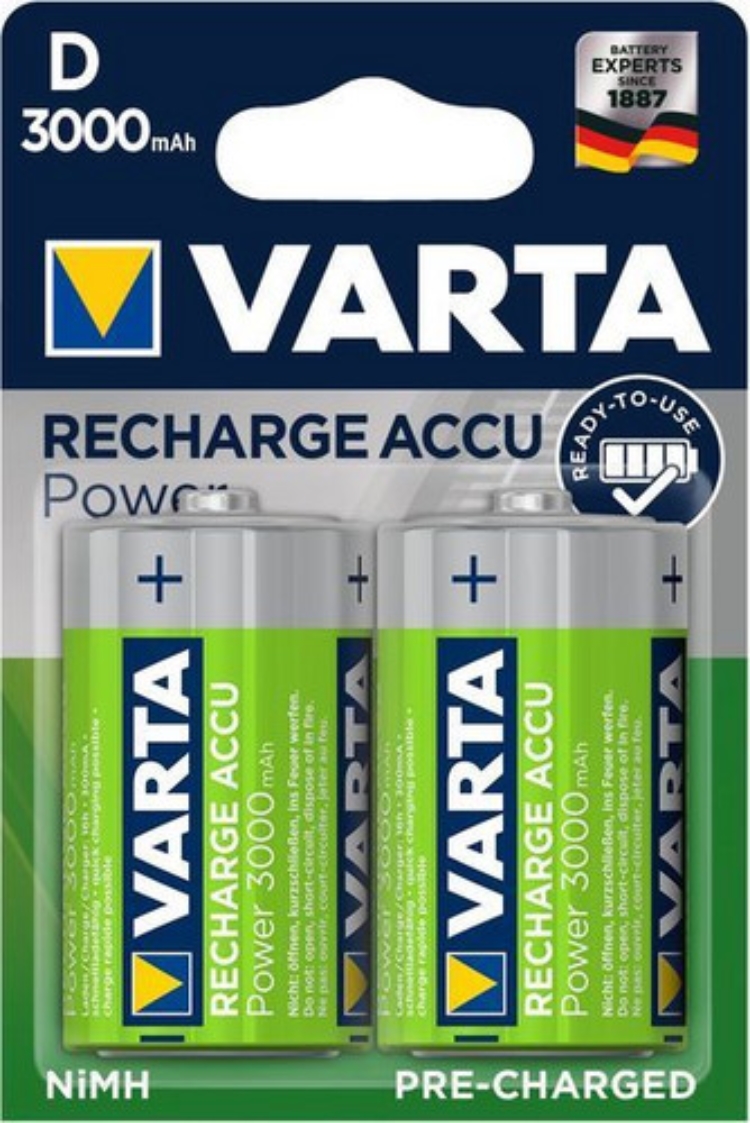 1Pk Varta POWER Akku Mono 1,2V 3000mAh 56720 ** Blister a 2 Stück ** 56720101402