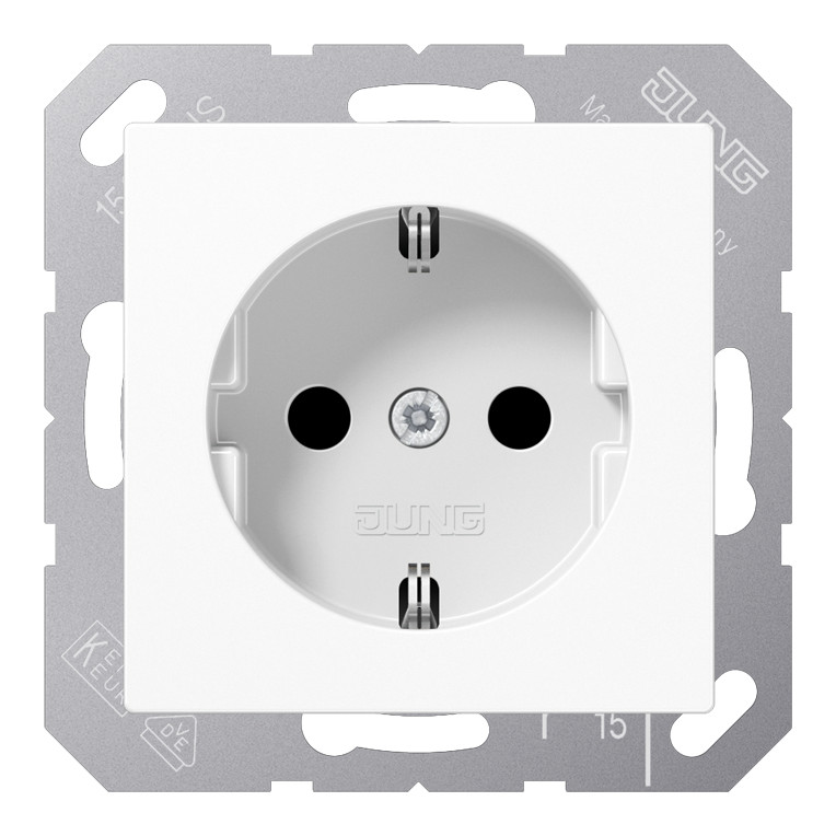 1St. Jung A1520NKIWW Schuko-Steckdose 16A  250V Berührungsschutz ohne Krallen A 1520 N KI WW