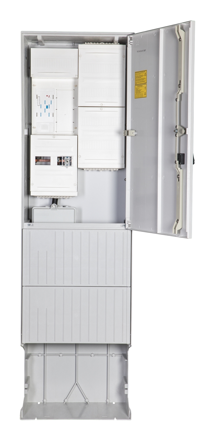 1St. F-Tronic ZSA202-2-eHZ-APZ-TSG Zähleranschlusssäule 2-feldrig, H=2010mm, eHZ, ohne Haube, ZSA202-2-eHZ-APZ-TSG-HAK-HO 7160145