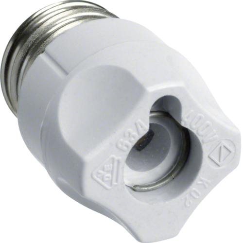 10St. Hager LE18SI Schraubkappe D02 E18 aus Kunststoff mit Prüfloch 63A...