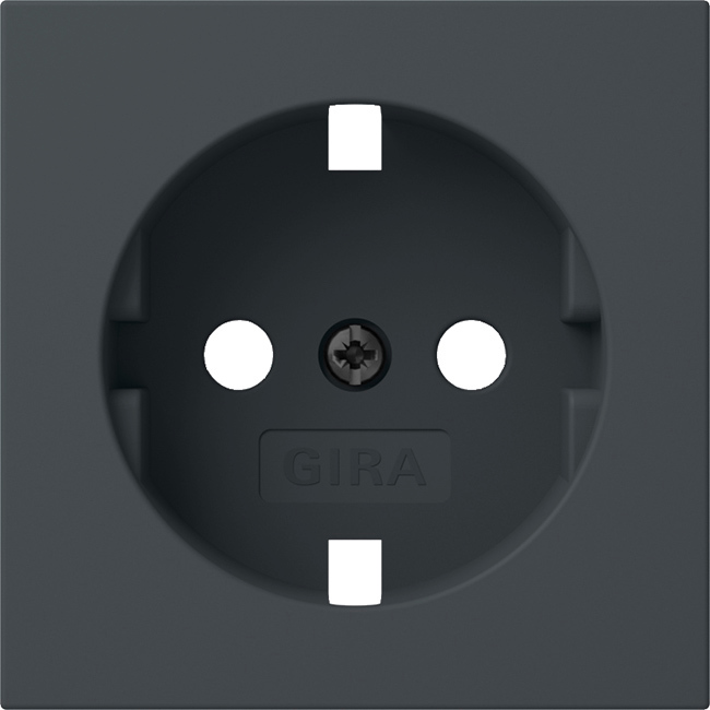 1St. Gira 492028 Abdeckung für SCHUKO-Steckdose 16A 250V, Anthrazit