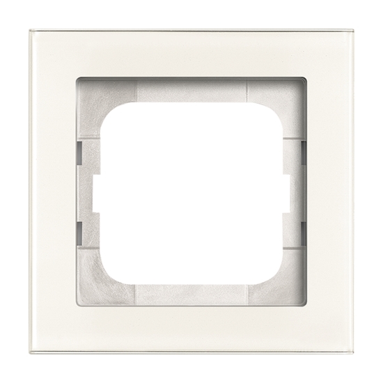 1St. Busch-Jaeger 1721-280 1-fach Rahmen Busch-axcent weißglas