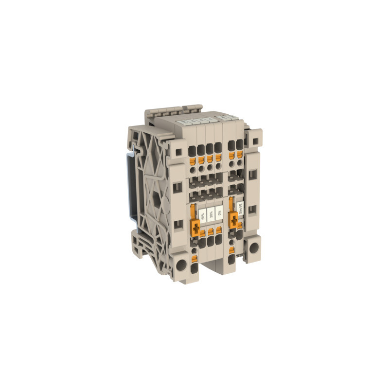 1St. Weidmüller 14A-9EEG-AAR Klemmenblock Avacon 2,5mm PUSH IN 1,5mm² 400V 10A dunkelbeige