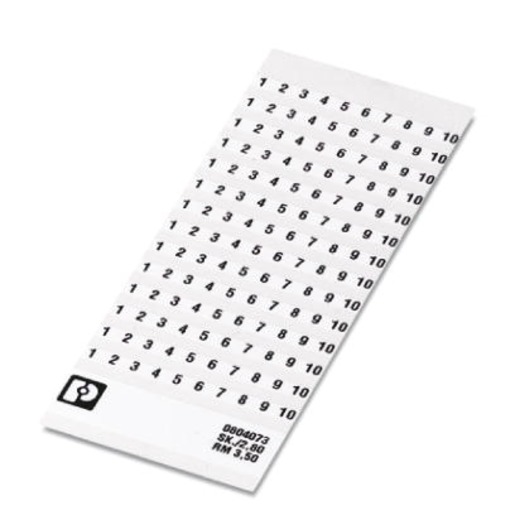 10St. Phoenix SK 3,5/2,8:Zahlen 1-10 für Klemmen B=3,5 mm 0804073:0001