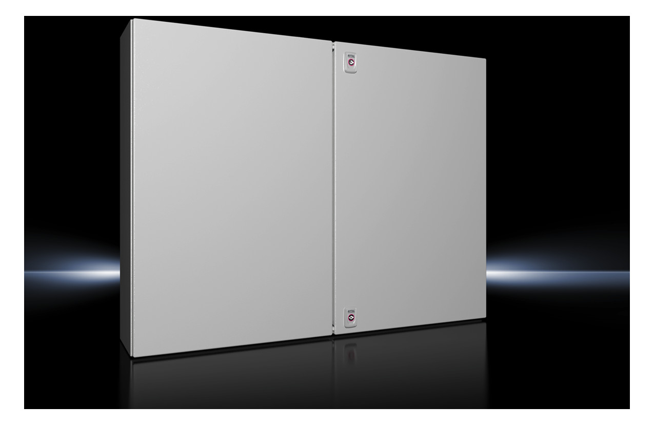 1St. Rittal AX 1100.000 Kompakt-Schaltschrank AX, 2-türig, BHT 1000x760x210mm