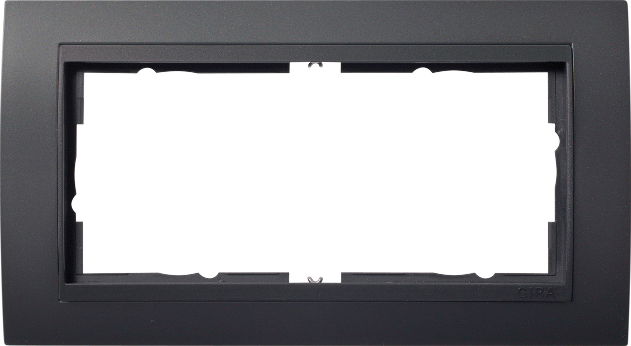 1St. Gira 100208 Rahmen 2fach o.M. Zwischenr. AN Event Anthrazit