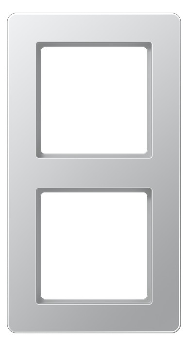 1St. Jung AF582BFAL Rahmen 2fach bruchsicher für waagerechte und senkrechte Kombination AF 582 BF A, aluminium mattL