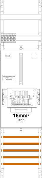 1St. F-Tronic Z1B-16L-ZSK Zählerfeld Z1B-16L-ZSK, 1-feldrig, H=1050mm, 1-3.HZ, 16mm² lange Kabel, 1 ZSK-Set 7141458