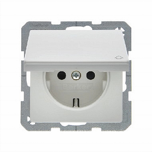 1St. Berker 47516089 Steckdose mit Klappdeckel Q.1/Q.3 polarweiß samt 1St. Berker 47516089 Steckdose mit Klappdeckel Q.1/Q.3 polarweiß samt...