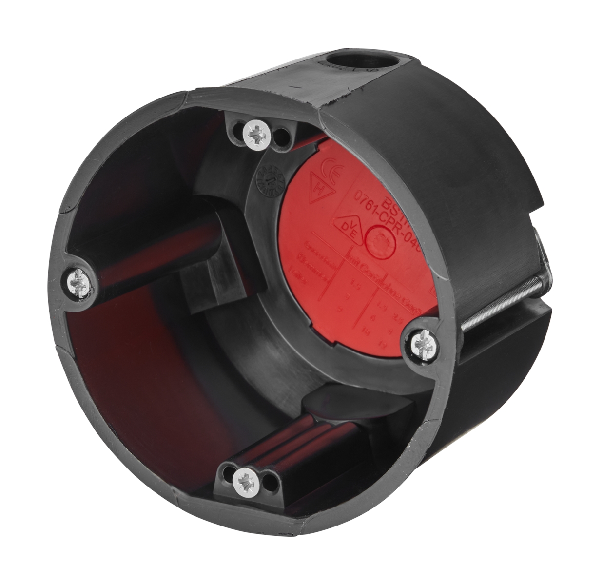 12St. F-Tronic BS117 HW Geräte-Verbindungsdose, BS117, Ø 74mm, t=54mm 7500002