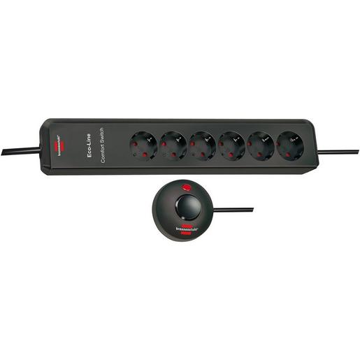 1St. Brennenstuhl 159450616 Eco-Line Comfort Switch Steckdosenleiste