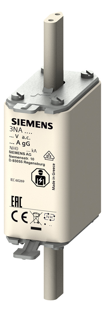 3St. Siemens 3NA3032 NH-Sicherungseinsatz, NH0, In: 125 A, gG