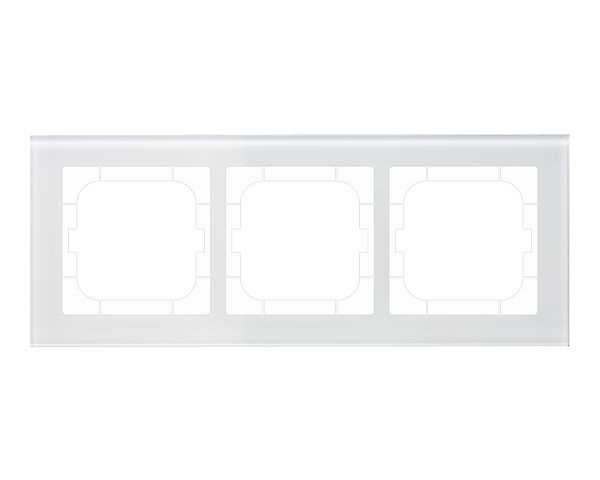 1St. MDT Glasrahmen 3-fach f. BE-GTR363W.01 Weiß