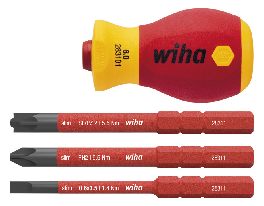 1St. Wiha SB28310101 SB28310101 Bithalter Set Stubby