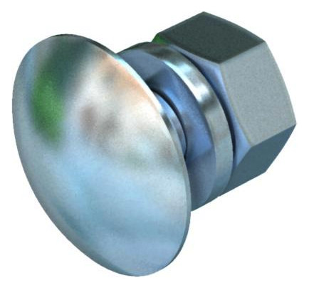 1St. OBO Bettermann 6407048 Flachrundschraube mit Scheibe und Mutter M8x35, St, F FRS 8x35 F